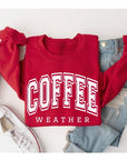 Coffee Weather Cafe Graphic Fleece Sweatshirts