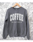 Coffee Weather Cafe Graphic Fleece Sweatshirts