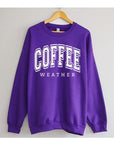 Coffee Weather Cafe Graphic Fleece Sweatshirts