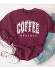 Coffee Weather Cafe Graphic Fleece Sweatshirts