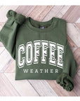 Coffee Weather Cafe Graphic Fleece Sweatshirts