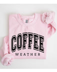 Coffee Weather Cafe Graphic Fleece Sweatshirts