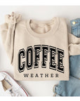 Coffee Weather Cafe Graphic Fleece Sweatshirts