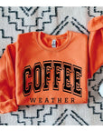 Coffee Weather Cafe Graphic Fleece Sweatshirts