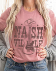 Nashville Western Cowboy Guitar Graphic T Shirts