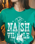 Nashville Western Cowboy Guitar Graphic T Shirts