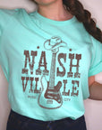 Nashville Western Cowboy Guitar Graphic T Shirts