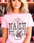 Nashville Western Cowboy Guitar Graphic T Shirts