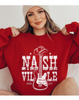 Nashville Cowboy Guitar Graphic Fleece Sweatshirts