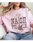 Nashville Cowboy Guitar Graphic Fleece Sweatshirts