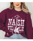 Nashville Cowboy Guitar Graphic Fleece Sweatshirts