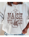 Nashville Cowboy Guitar Graphic Fleece Sweatshirts