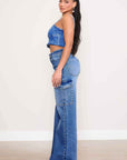 Pearl High-Rise Wide Leg Cargo Jeans