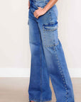 Pearl High-Rise Wide Leg Cargo Jeans