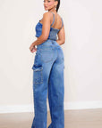 Pearl High-Rise Wide Leg Cargo Jeans