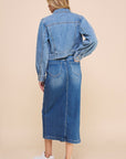 Denim Lab USA Front Slit Cargo Skirt