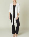 Sz M Fabina Bamboo Yoga Shrug Cardigan in Ivory