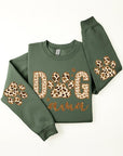 Dog Mama Elbow Printed Graphic Fleece Sweatshirts.