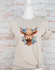 BLUE Baby Highland Cow Graphic Tee