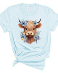 BLUE Baby Highland Cow Graphic Tee