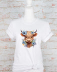 BLUE Baby Highland Cow Graphic Tee