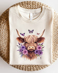 PURPLE Baby Highland Cow Graphic Tee