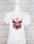 PURPLE Baby Highland Cow Graphic Tee