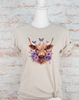 PURPLE Baby Highland Cow Graphic Tee