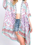 Mandala Boho Printed Kimono Cardigan