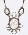 Western Oversize Stone Pendant Necklace Set