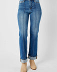 Judy Blue Full Size High Waist Front Seam Detail Straight Jeans