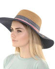 Americana Flag Printed Straw Floppy Sun Hat