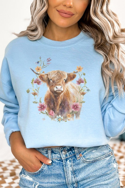 Highland Cow Country Graphic Sweatshirt