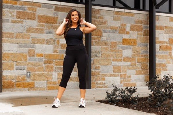 Julia Rose - Black CAPRI with POCKETS