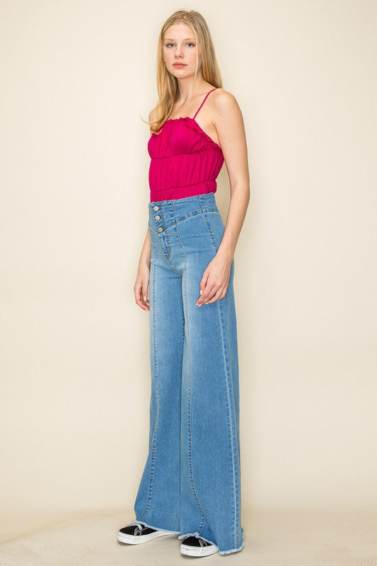 O2 Denim Wide Leg Denim Pants