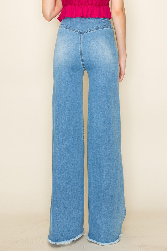 O2 Denim Wide Leg Denim Pants