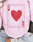 Queen of Hearts Valentines Graphic Sweatshirt