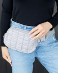 Anya Quilted Puffer Sling Belt Fanny Bum Bag