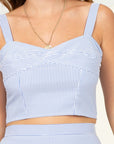 HYFVE Sweetheart Neck Wide Strap Cami Crop Top