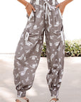 Western Cactus Cowgirl Drawstring Jogger Pants
