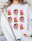 Cowgirl Boots Ribbon Graphic Fleece Sweatshirts