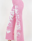 GJG Denim Rodeo Wide Leg Jean in Pink