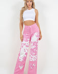 GJG Denim Rodeo Wide Leg Jean in Pink