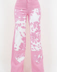 GJG Denim Rodeo Wide Leg Jean in Pink