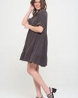 Jade By Jane PLUS Short Sleeve Button Down V-Neck Dress