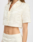 Emory Park Cropped Shirt Top