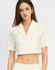 Emory Park Cropped Shirt Top