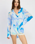 Emory Park Printed Oversized Shirt