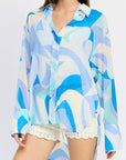 Emory Park Printed Oversized Shirt