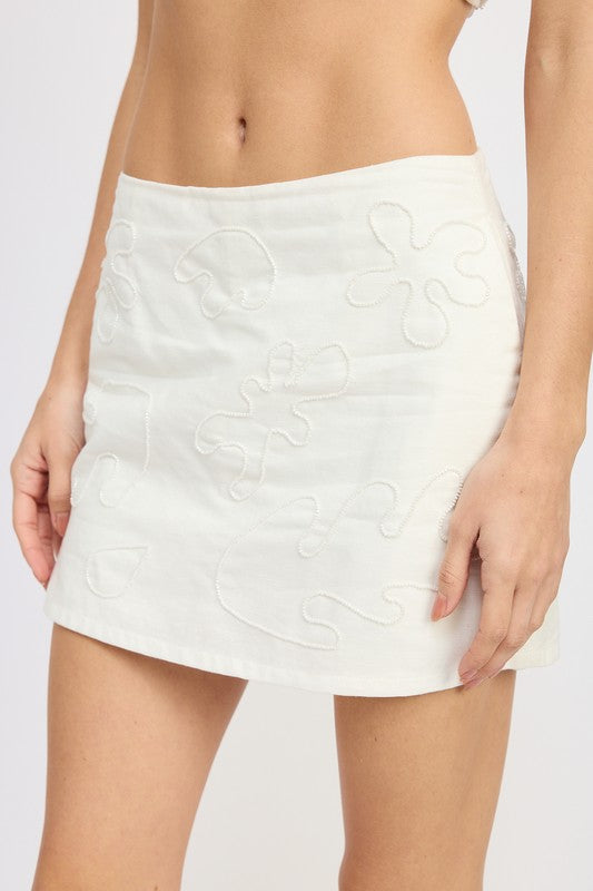 Emory Park High Waist Embroidered Skort